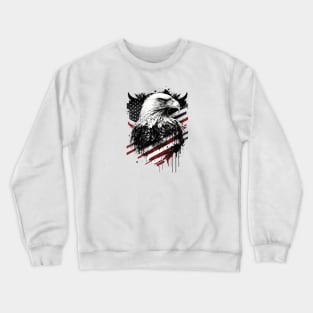 American Flag Eagle Abstract Design Crewneck Sweatshirt